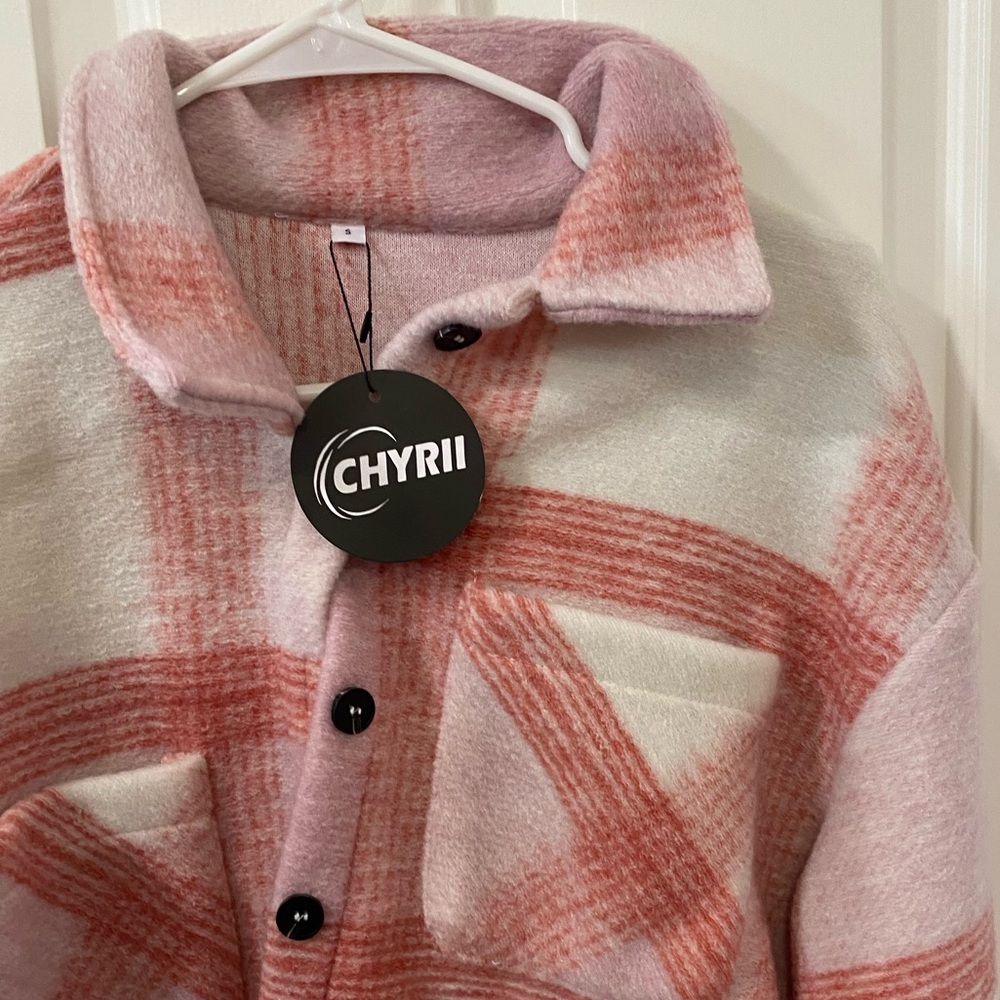 Pink Plaid Button-Up Shacket - Picture 4 of 4